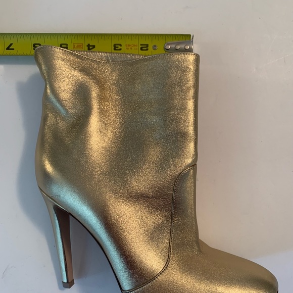 Gianvito Rossi Shiny Gold Ankle Boots - Picture 10 of 12
